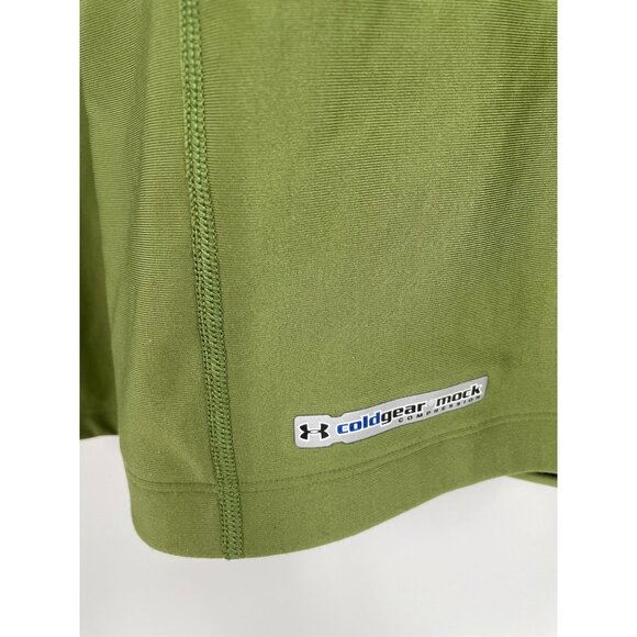 Under Armour Coldgear Compression Womens 2XL Mock Neck Base Layer Green Athletic - Picture 9 of 11